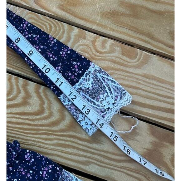 Vintage Mini World Inc Floral Lace Trim Dress Size 4 Girl’s Blue - Picture 8 of 8